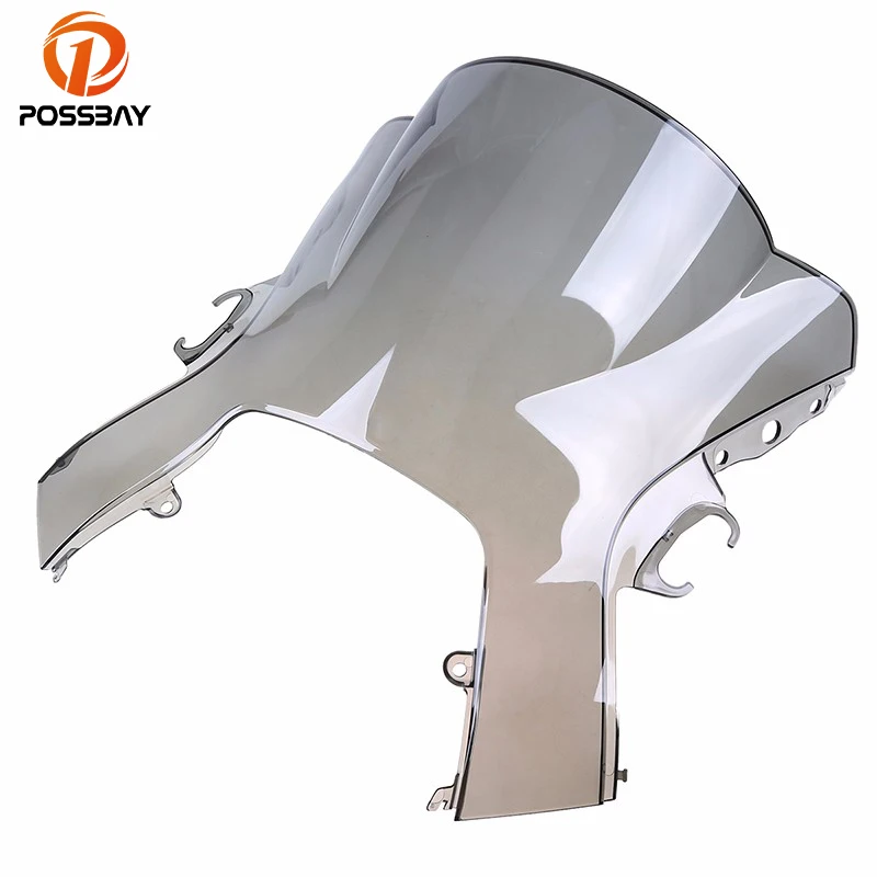 

POSSBAY Double Bubble Motorcycle Windshield Windscreen Parabrisas for Honda VFR1200 10 11-13 Windscherm Scooter Wind Deflector