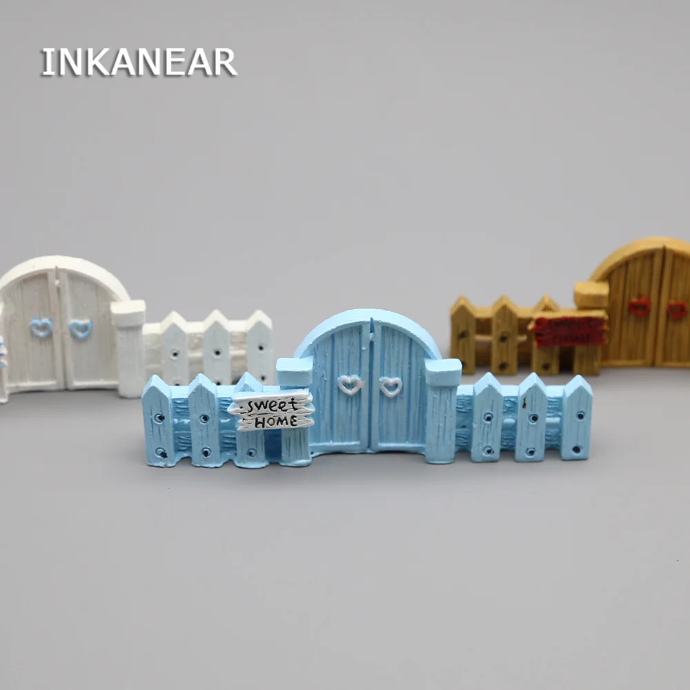 INKANEAR المتوسط سياج الجنية حديقة المنمنمات ديكور تررم عمل تمثال ألواح رسومات للسيارات يمكنك تركيبها بنفسك حلية ملحقات لعبة