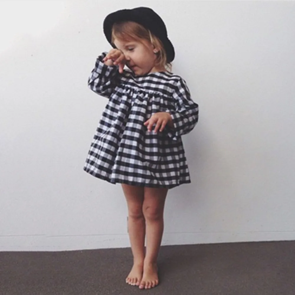 Cute-Baby-Kid-Girls-Casual-Plaid-Dress-Long-Sleeve-Princess-Children-Clothes-3