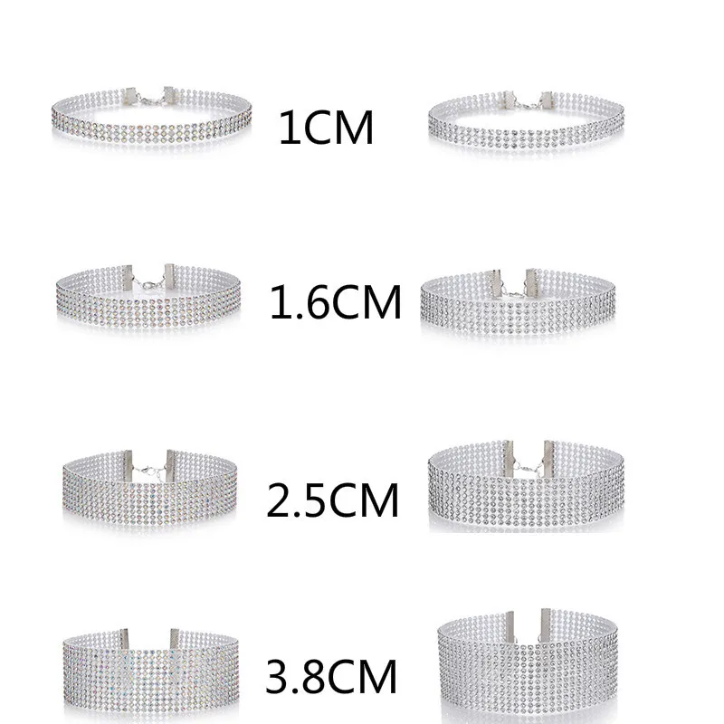 Модные 8 видов стилей модные панк женские ожерелья камни со стразами цепочка для ошейника колье ожерелье свадебное украшение бижутерия Femme