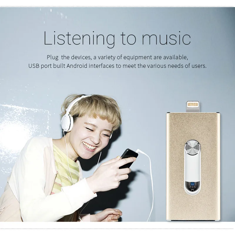 Dropshipping USB Flash Drive For iPhone X/8/7/7 Plus/6/6s/5 ipad Metal Pen drive HD Memory Stick 8G 16G 32G 64G 128GFlash Driver