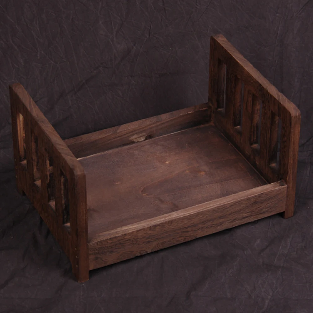  Detachable Wooden Crib Basket Wooden Bed Sofa Photo Shooting Baby Posing Gift Photography Backgroun
