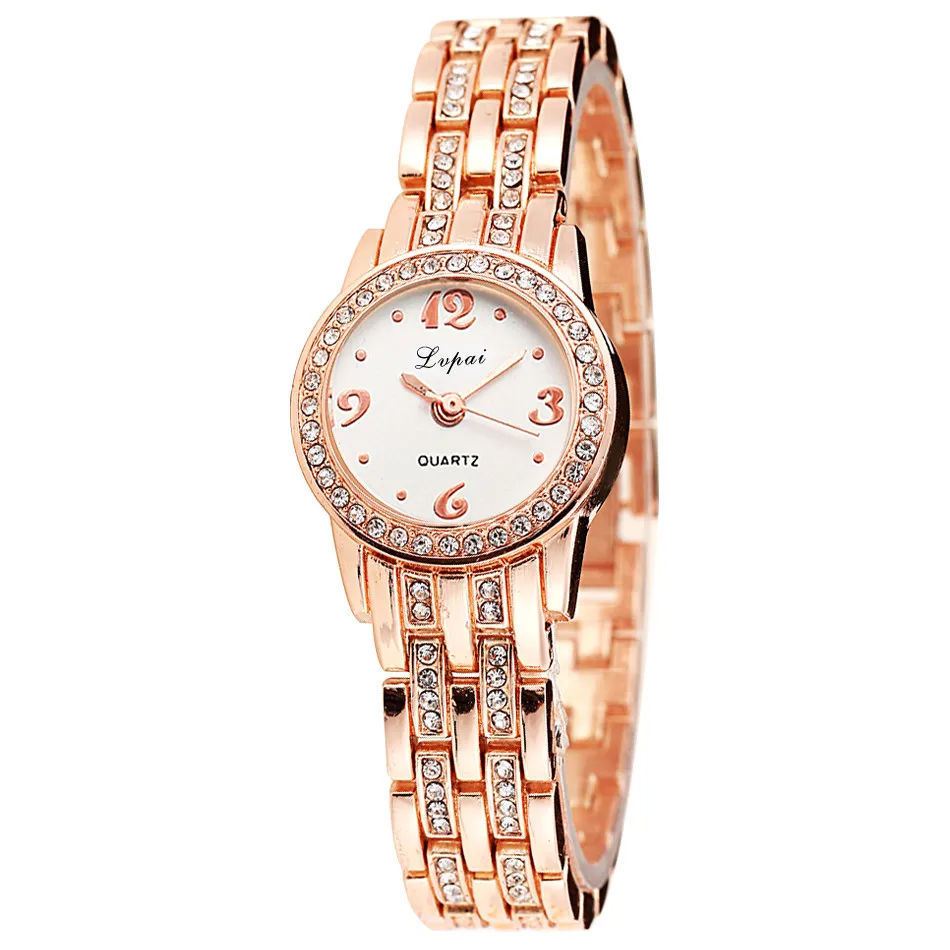 

Fashion Watches Women Digital Rhinestone Dial Ladies Quartz Wristwatch Rose Gold Alloy Strap Casual Clock Montre Femme@50