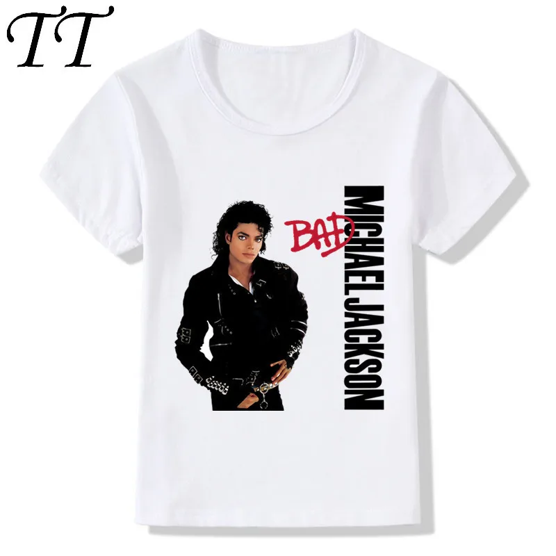 

Michael Jackson Bad Design Children's T-Shirts Boys Girls Rock N Roll Star Tops Tees Kids Kpop Cool Clothes For Toddler,HKP5145