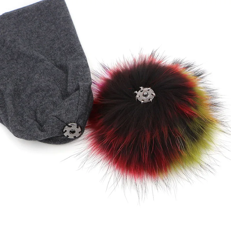 GZHILOVINGL 10 Months-5 Years Wool Winter Solid Color Skullies Beanies Girls Boys Slouchy Girls Beanie Colored Fur Pom Pom Hat