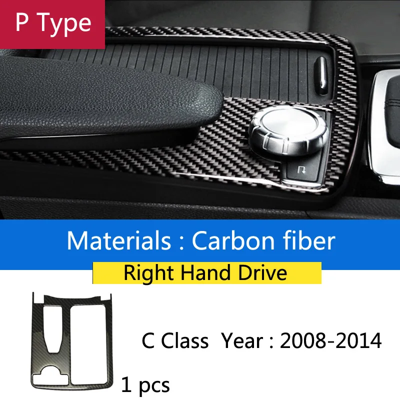 Автомобильный внутренний механизм переключения передач кондиционер CD панель дверь подлокотник накладка наклейка Аксессуары для Mercedes Benz C Класс W204 2008-14 - Название цвета: P Type