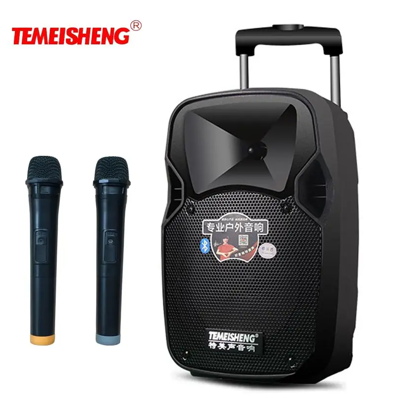 30W High Power Loudspeaker Wireless Microphone Amplifier Portable Speaker Lithium Battery Support T
