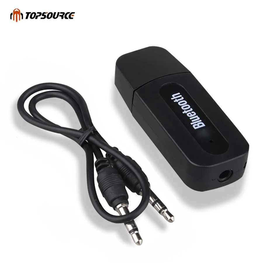 Topsource Bluetooth автомобильный комплект Aux беспроводной портативный музыкальный аудио