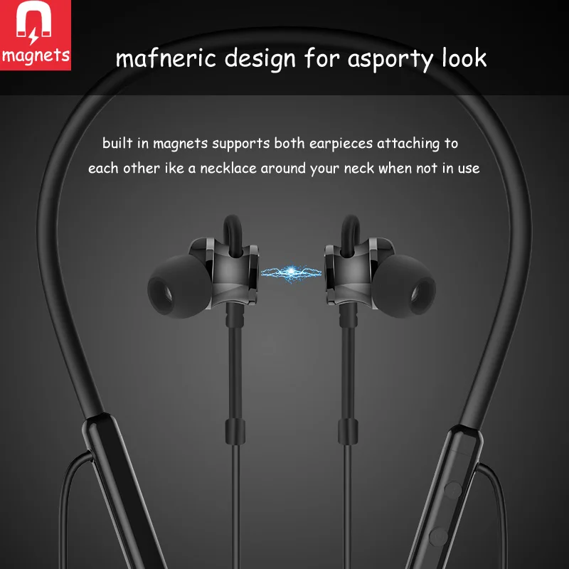 Gorsun E10 магнитные Bluetooth наушники шейные Спортивные Беспроводные наушники гарнитура бас наушники для Xiaomi iPhoneWith MIC