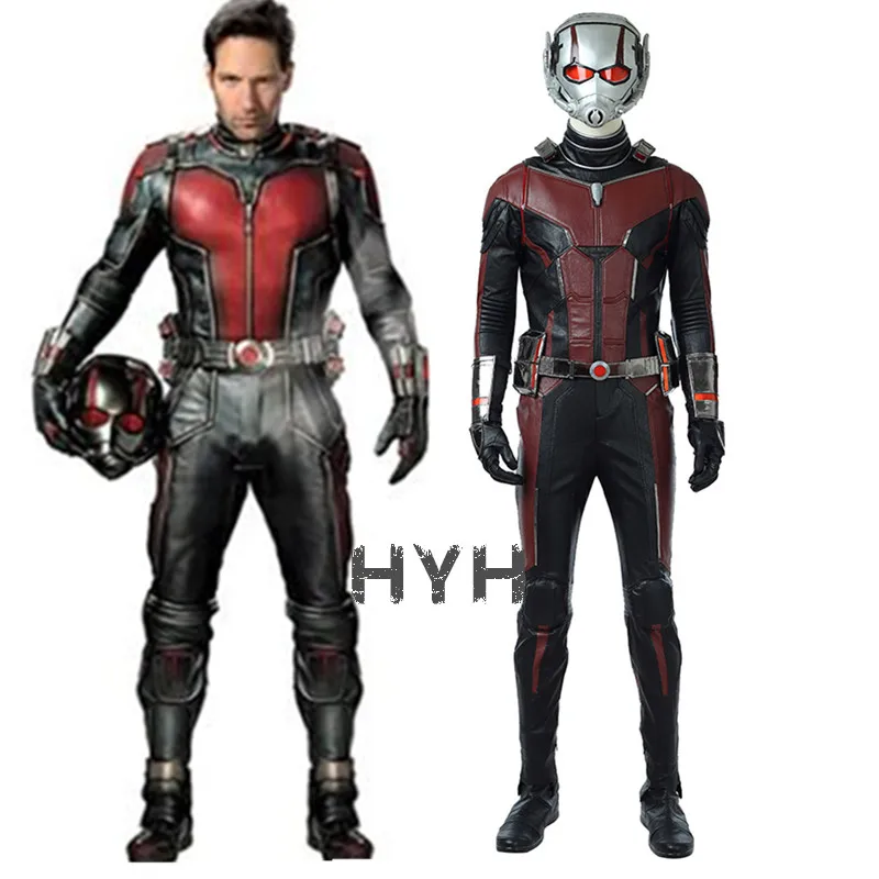

New Ant-Man And The Wasp Cosplay Costume Men Leather Ant-man Jumpsuit Fancy Halloween Ant Man Costume Custom Made