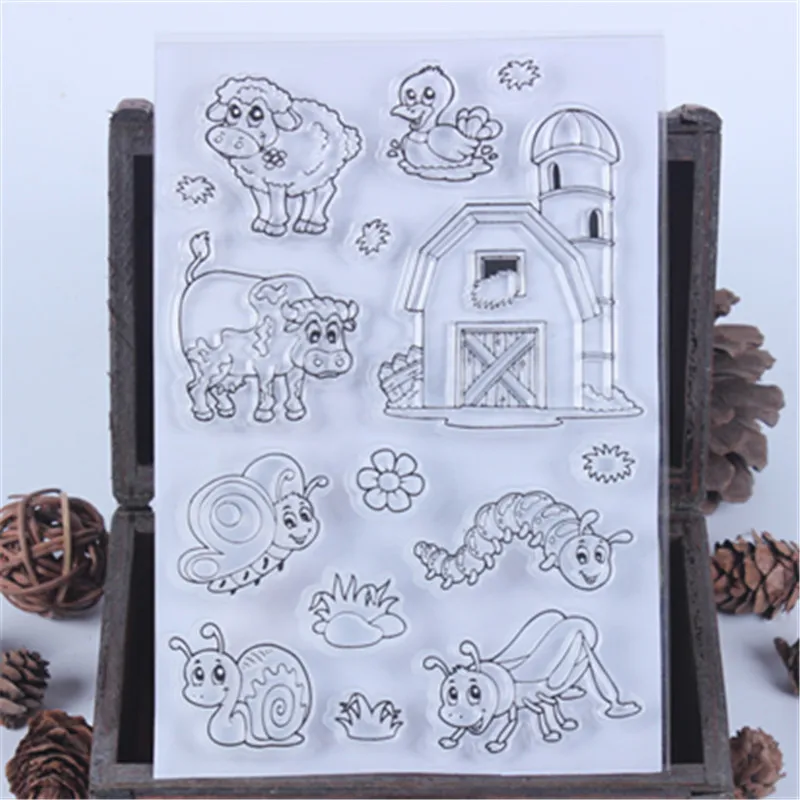 

Duck snail caterpillar pattern superwoman Stamp Scrapbooking New Alphabet Stamp Embossing Craft Silicone Transparent Stamps