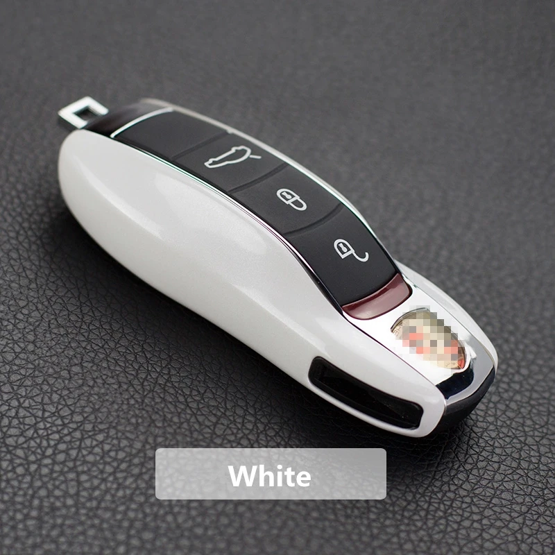 

White FOB Remote Key Case Key Cover Modified Key Shell Replacement Refit Porsche Cayenne Macan 911 boxster cayman for Panamera