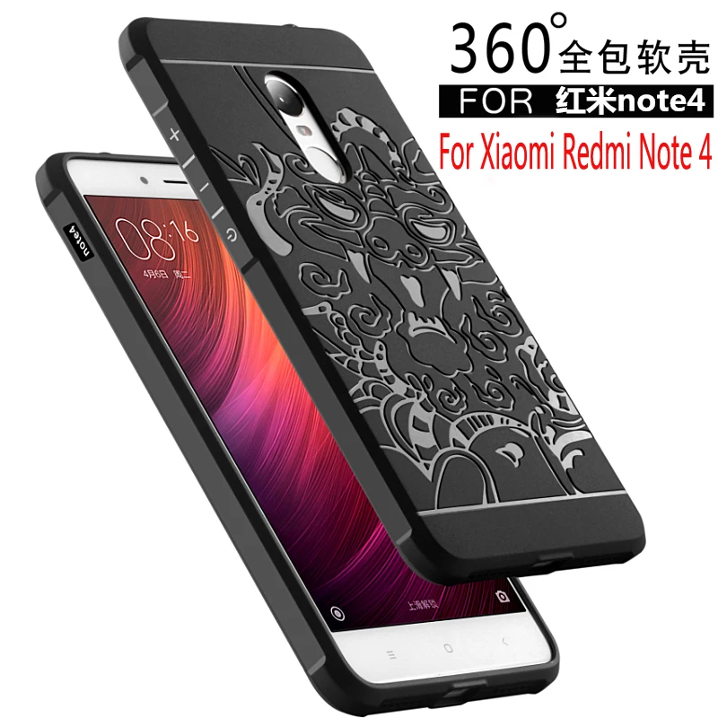 Роскошный чехол для телефона xiaomi redmi note 4 высококачественный силиконовый Жесткий