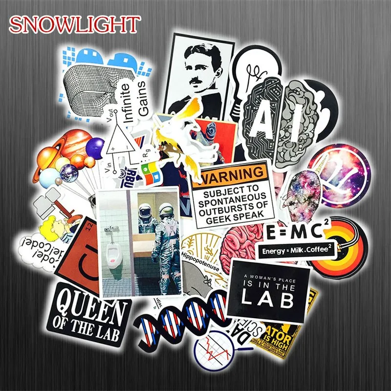 30 PCS Science Physical Java Subject Stickers AI Binks Astronaut Code Cartoon Children Stickers PVC Scrapbook Gifts For Kids