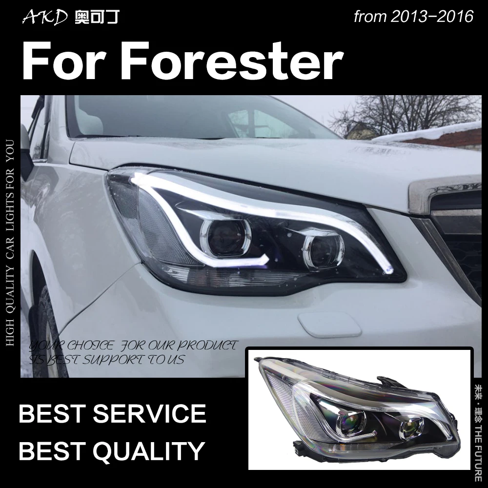 AKD автомобильный Стайлинг Головной фонарь для Forester фары 2013- Forester светодиодный фонарь Angel Eye DRL Hid Bi Xenon автомобильные аксессуары