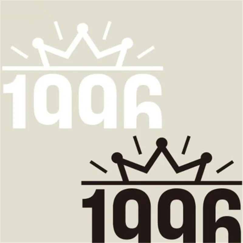Женская футболка с теплопередачей принтом короны 1996 Байкерская нашивка для