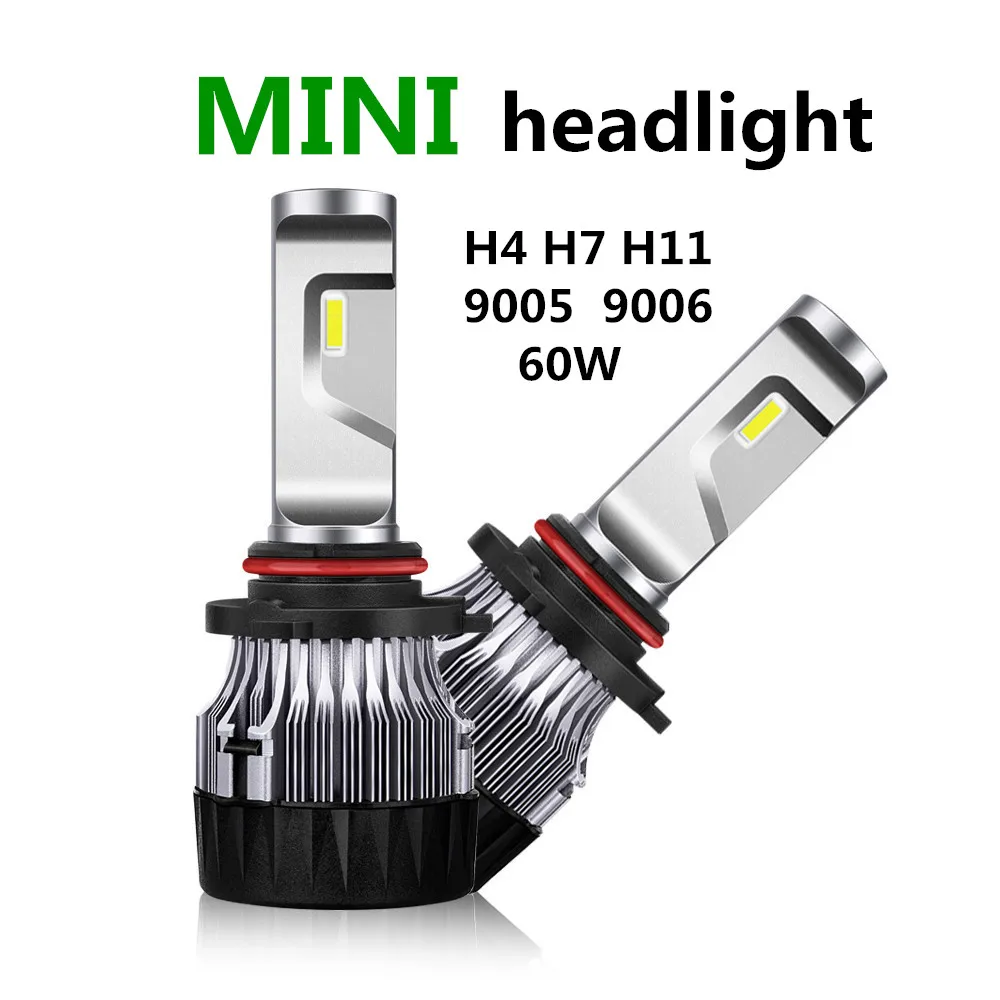 

2Pcs 9005 HB3 9006 HB4 H11 H4 H7 Led H1 Auto Car Headlight 50W 10000LM 6500K Automobile Bulb All In One CSP Lumileds Lamp