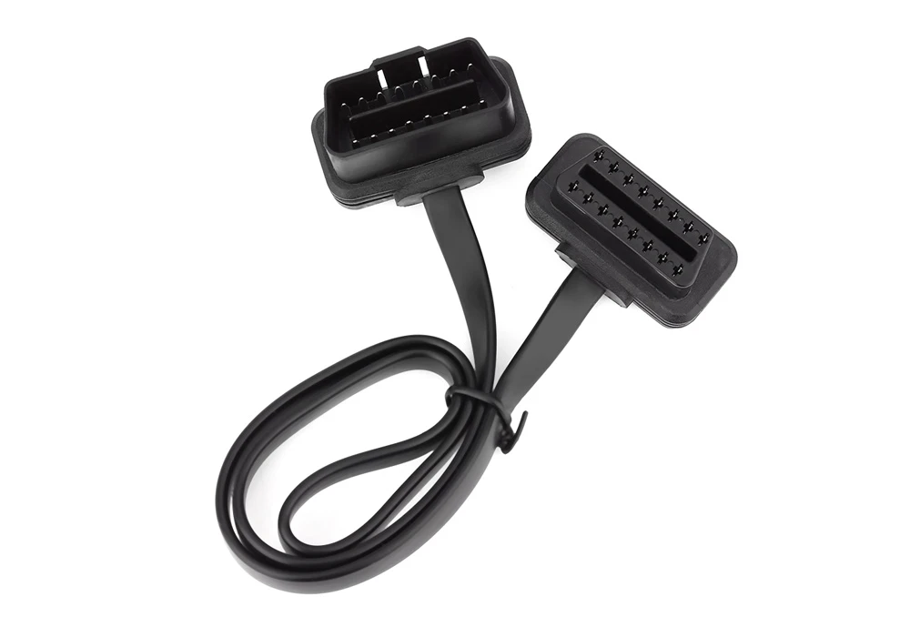 High quality ABS 55cm OBD2 Adapter Male to Female Diagnostic Extension