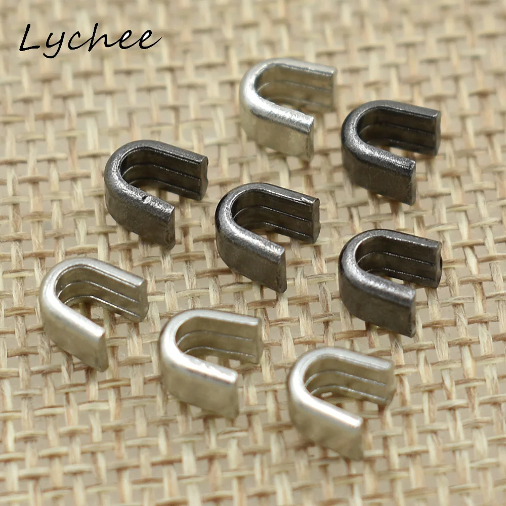 Lychee 20 шт. 8# серебристый черный цвет медь молния Топ металлический стопор DIY ручной работы Швейные Молнии конец аксессуары