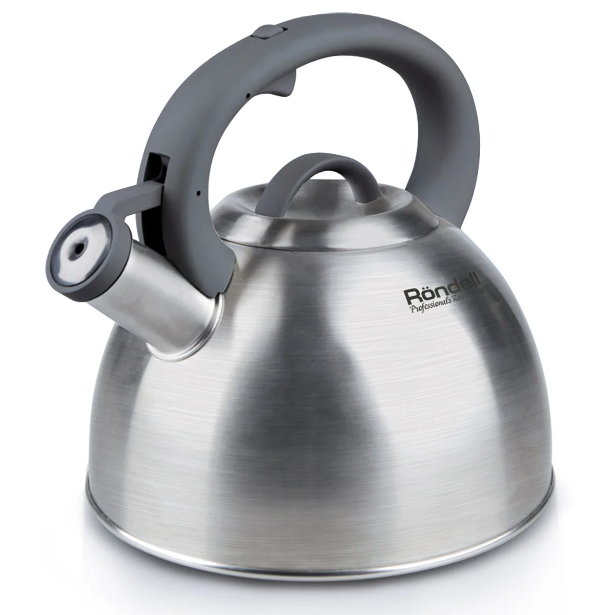 Kettle RONDELL RDS-227 (Volume 3 L, high quality stainless steel, whistle, suitable for all kinds of board) цена Kettle RONDELL RDS-227 (Volume 3 L, high quality stainless steel, whistle, suitable for all kinds of board) цены онлайн