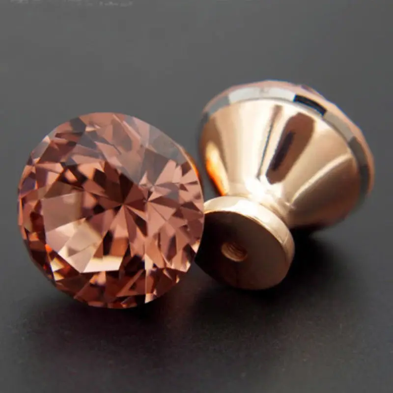 

12pcs Single Hole Drawer Knobs Door Rose Gold Cabinet Replacement Parts Tools
