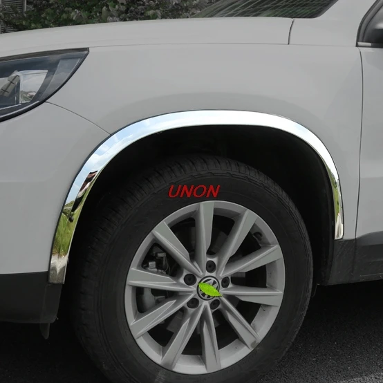 

Fit For Volkswagen Tiguan 2017 2018 Car Wheel eyebrow decorative Anti-collision Strip Sticker