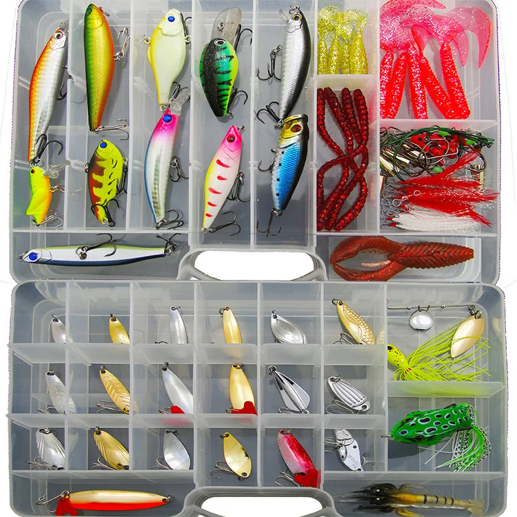 ФОТО Free shipping 105 pieces lures bait lure suit Lure soft bait lures fishing bait freshwater bionic suit with sequins