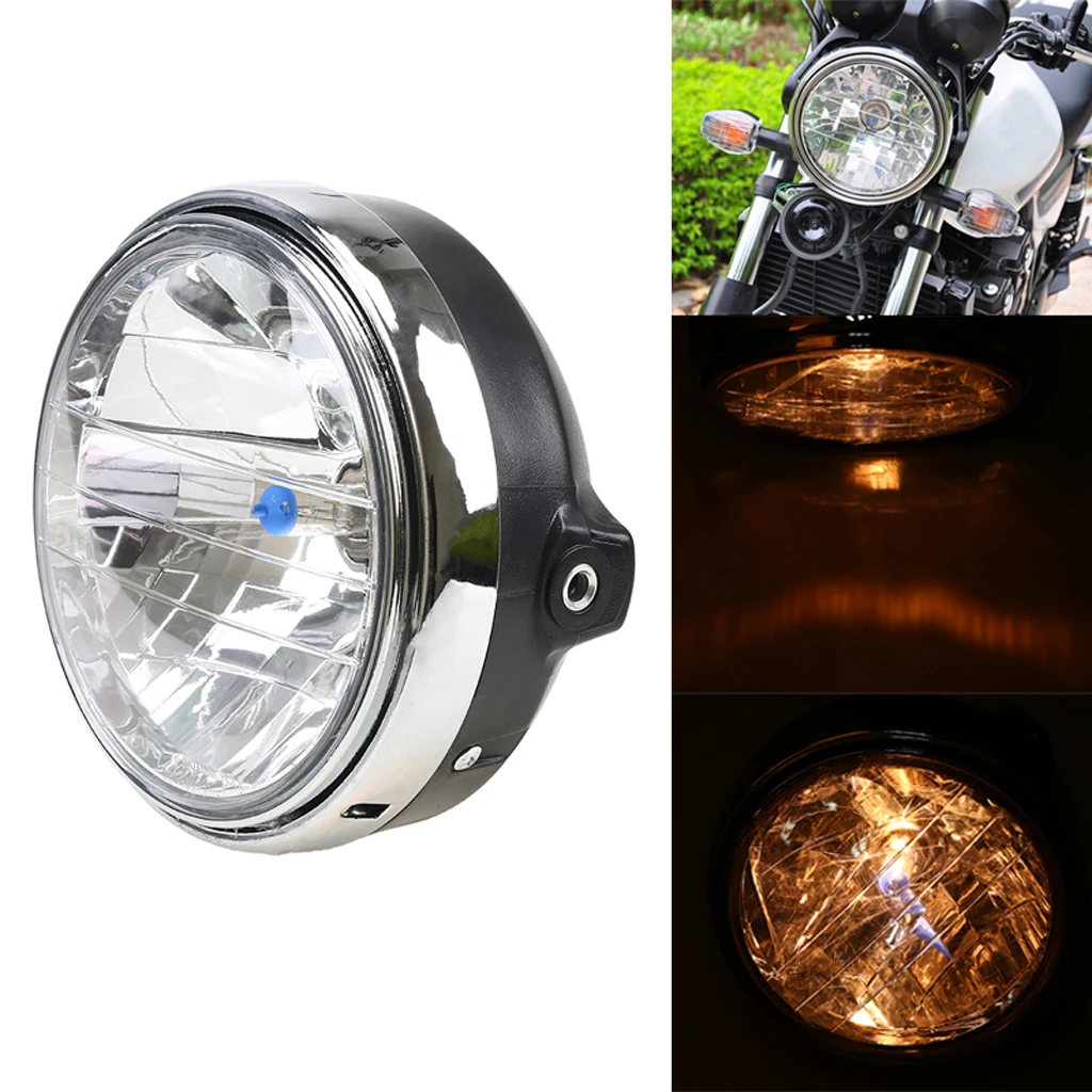 

12V Motorcycle Chrome Halogen Front Headlight Lamp For Hornet 250 Hornet 600 For HONDA CB400 / CB500 / CB1300