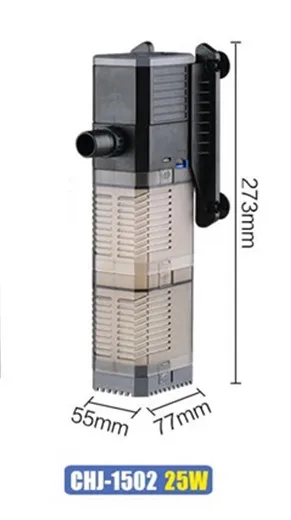 3 в 1 фильтр для аквариума воздушный насос воздушный кислородный увеличивающий внутренний фильтр аквариума насос для аквариума - Цвет: CHJ-1502