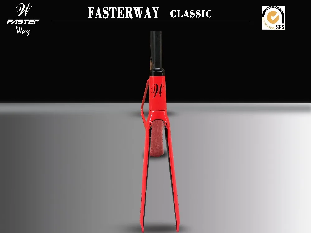 Тайваньский бренд FASTERWAY Классический прозрачный оранжевый серебристый супер светильник карбоновая рама дорога: рамка+ подседельный штырь+ вилка+ зажим+ гарнитура