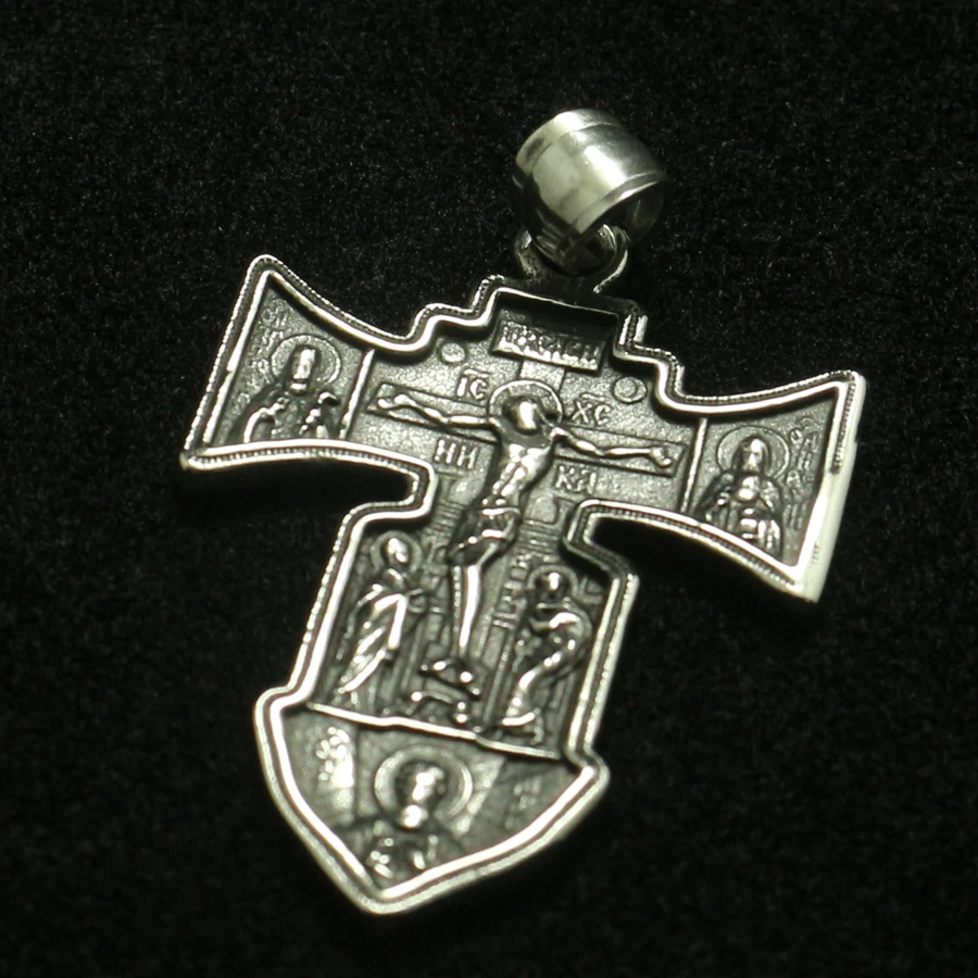 

Unisex 316L Stainless Steel Silver Newest Jesus Christ Cross Archangel Pendant