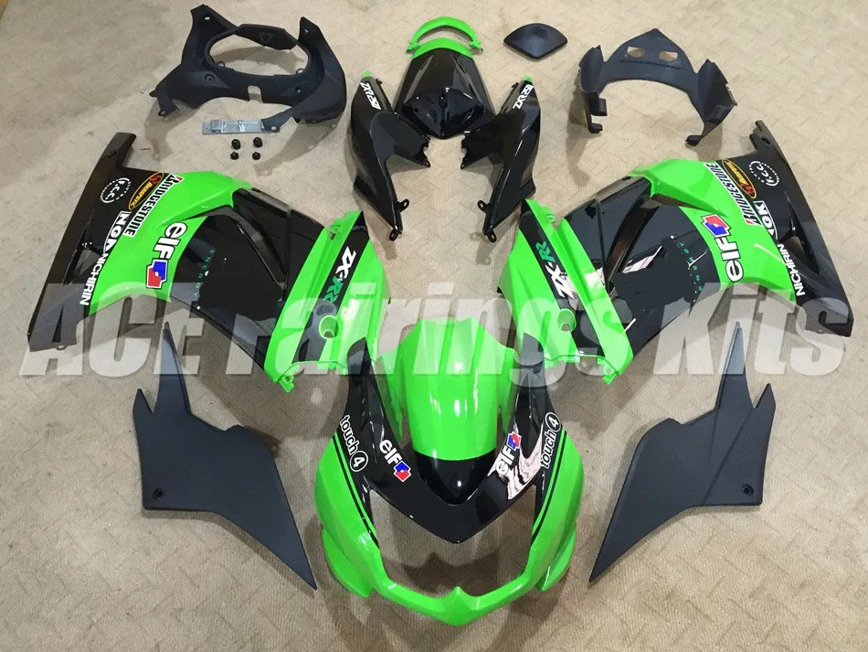 New Injection mold ABS Fairing kit for Kawasaki ninja250 2008-2014 EX250 250 2008 09 10 11 12 13 14 fairings Nice green black New Injection mold ABS Fairing kit for Kawasaki ninja250 2008-2014 EX250 250 2008 09 10 11 12 13 14 fairings Nice green black