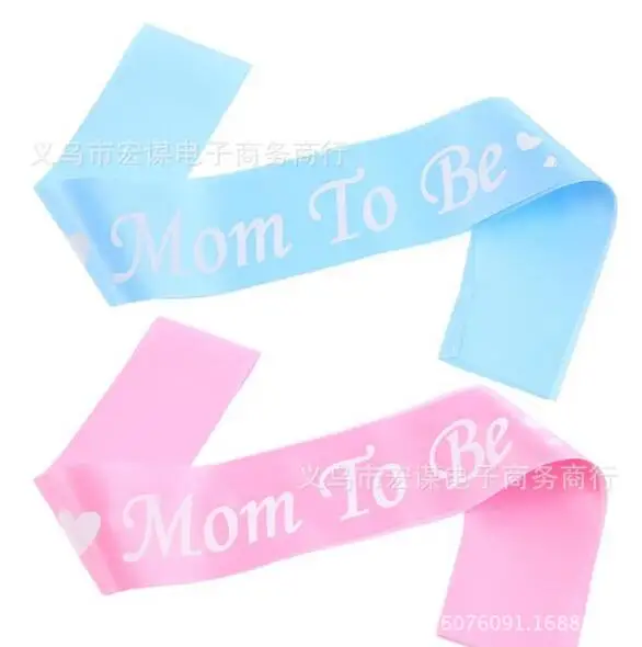 

1PC Blue/Pink Mom To Be Letter Ribbon Sash Shoulder Strap For New Mommy Party Gift Favors New Designs Decorative Crafts