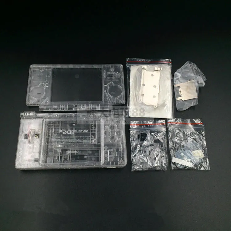 

Clear Full Housing Cover Case Replacement Shell For Nintendo DS Lite DSL Case With Screws