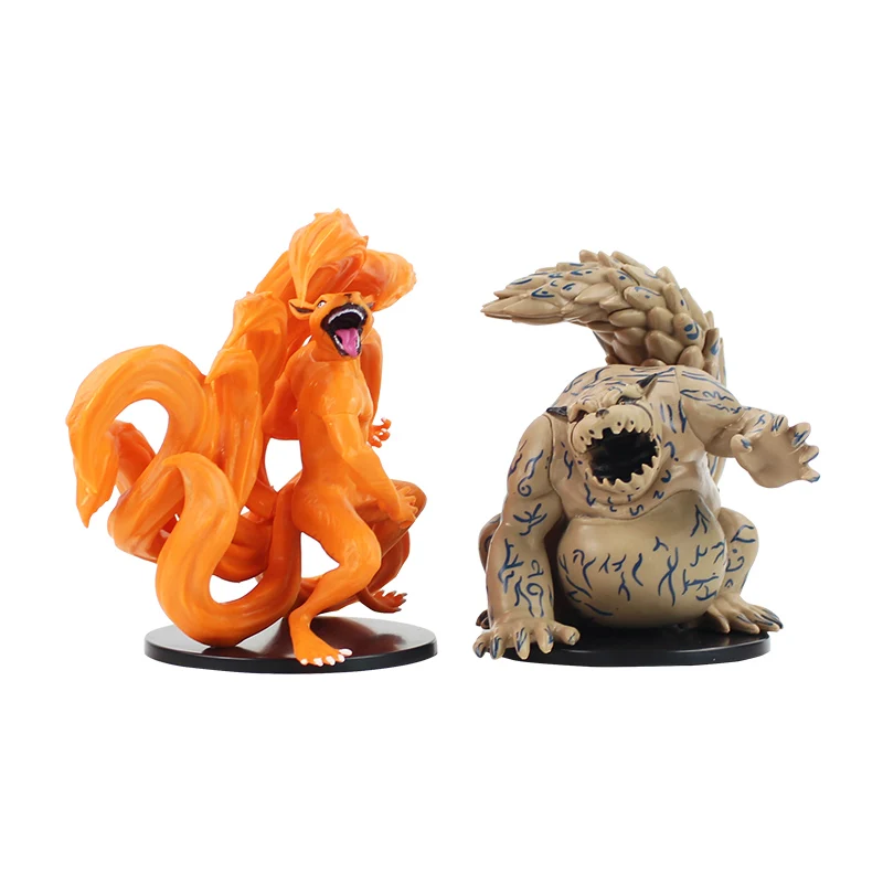 

2Pcs/Set Naruto Uzumaki Sasuke Gaara Kyuubi Kurama Shuukaku Action Figure Toy PVC Model Dolls 11cm Great Gift