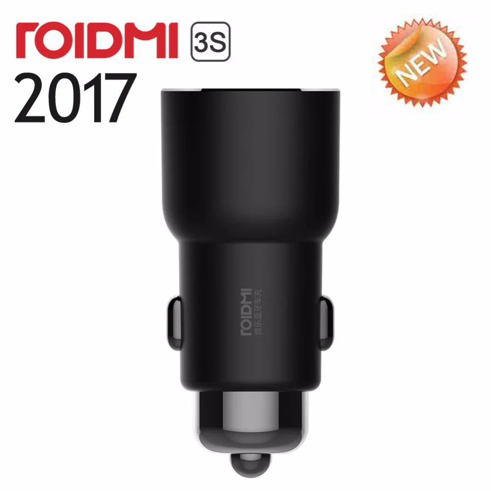 2017 Xiaomi ROIDMI 3 ثانية FM سماعة لاسلكية تعمل بالبلوتوث شاحن سيارة ثنائي USB مشغل موسيقى مع الذكية التطبيق ل فون 7 زائد 6 6 ثانية 5 ثانية و الروبوت
