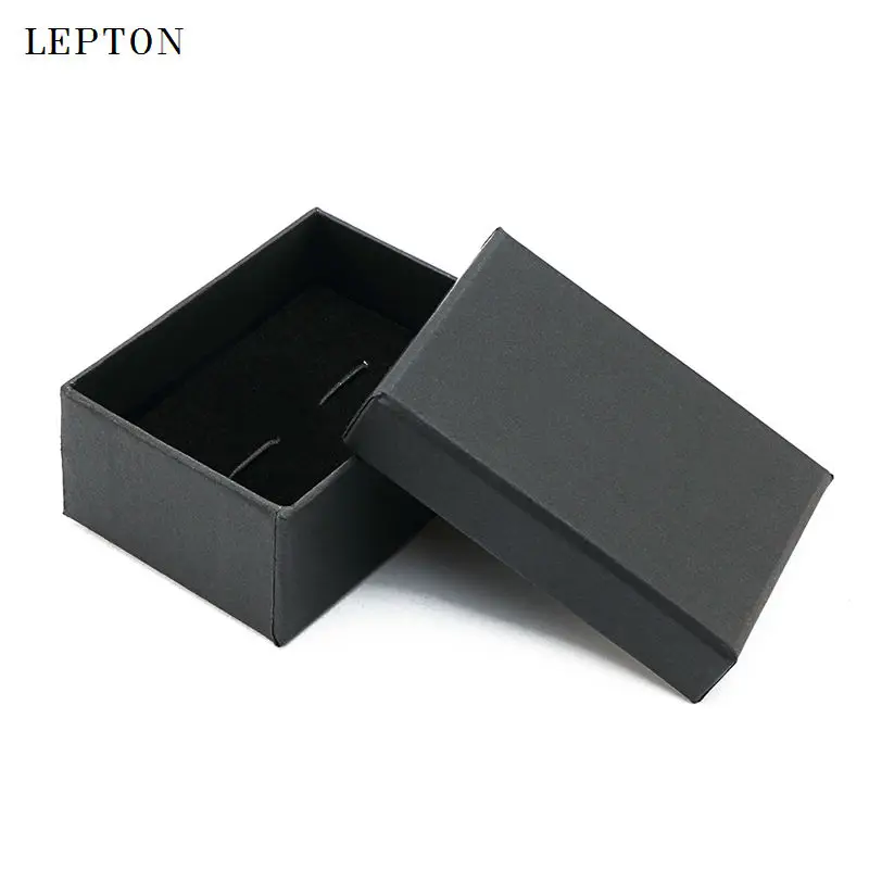 2017 Black Paper Cufflinks Boxes 10 PCS/Lots High Quality Black matte paper Jewelry Boxes Cuff links Carrying Case wholesale