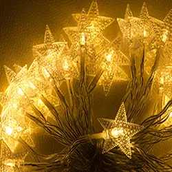 10 м 50LED звезда привела Рождество дерева огни мерцают Освещение строка привело фея Xmas Свадебные Шторы наружная сторона света 220 в/110 В