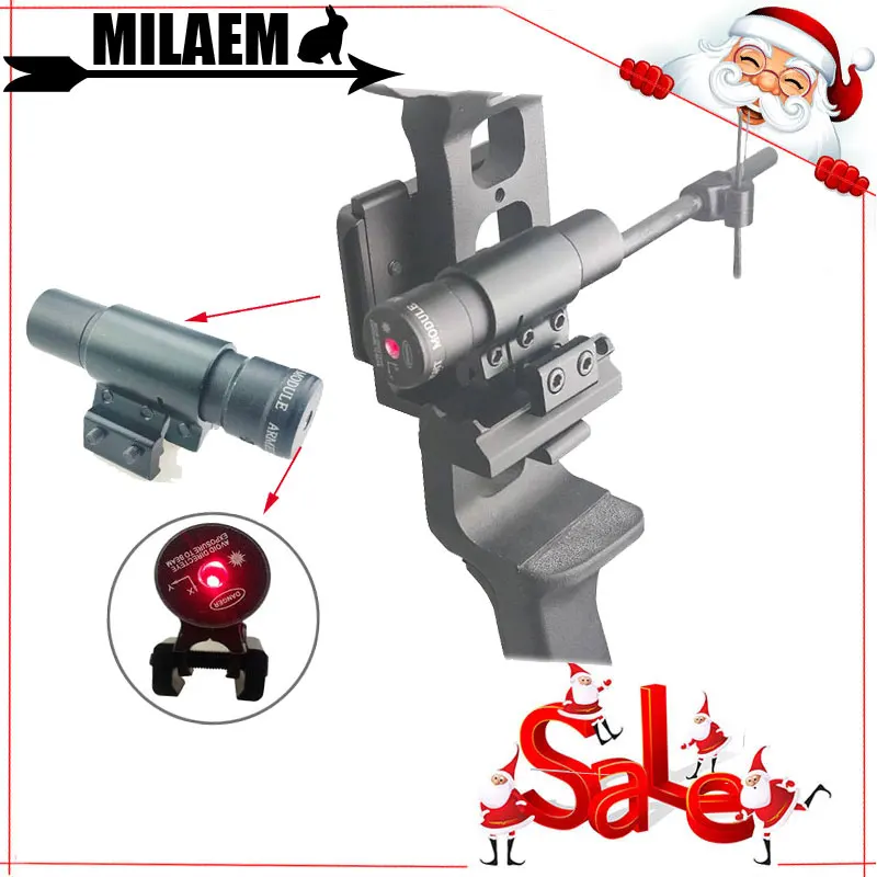 

1pc Archery Rifle Tactical Red Dot Laser Sight 50-100m Laser Range Adjustable 11-21mm Compound Bow Hunting Accessory