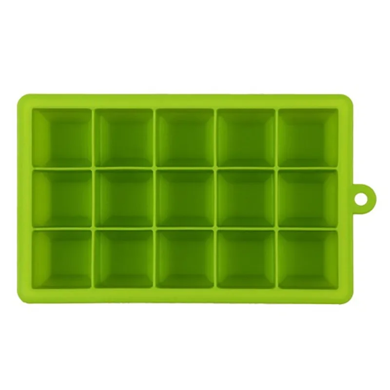Green 1 PC 15/24 отверстие пищевой силикон Экологически чистая форма для льда квадратной формы DIY - Цвет: Green 1 PC