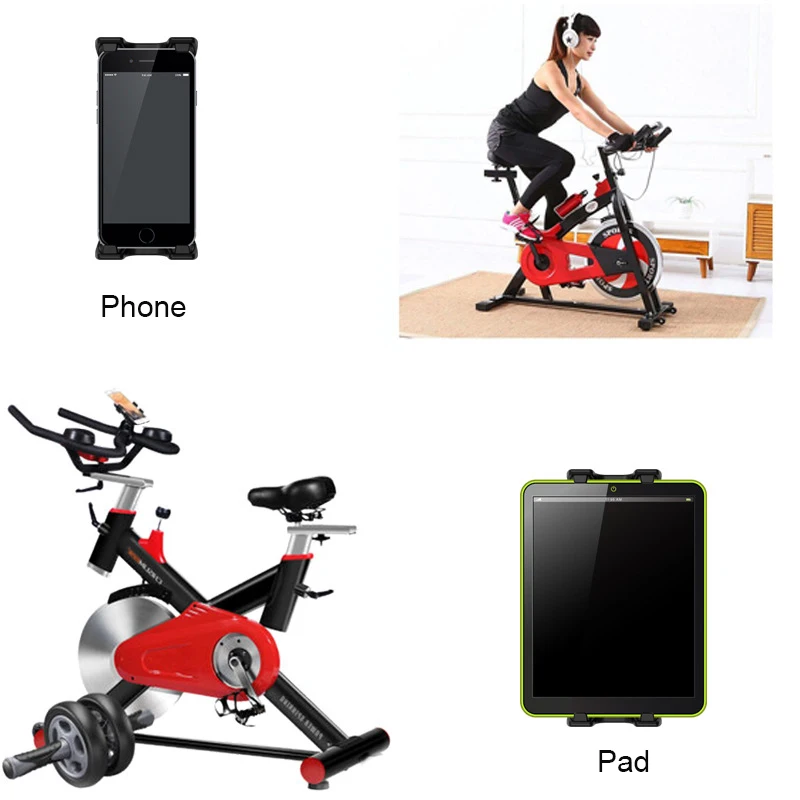  3 In 1 Holder for 4.5-13.3 inch phone iPad 11 12.9 bicycle tablet support Mount Gym Bike Stand Spor