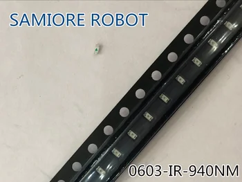 

1000PCS 0603 1608 1.6*0.8*0.6mm 940nm SMD infrared lamp IR LED 1.3-1.5V 18-20mW Light beads WHOLESALE