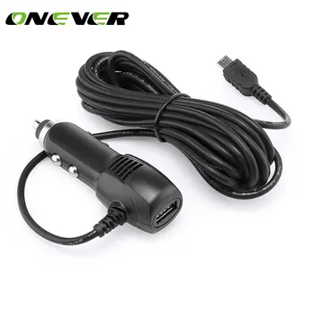 

Onever Mini USB Car Charger Adapter with Extra USB Port with 3.5m Charging Cable for Car DVR Dash Cam GPS Navigation Cell phone