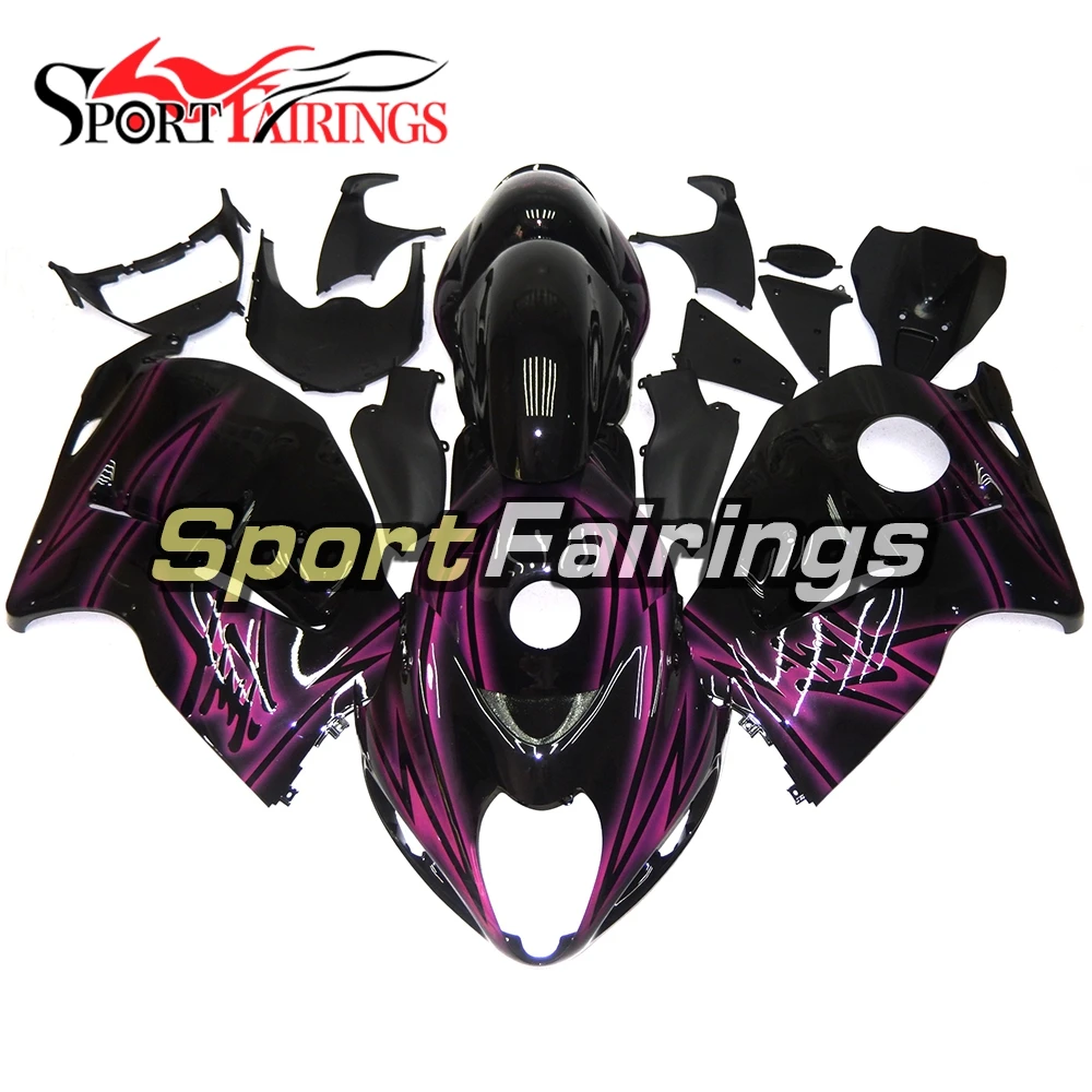

Full Fairings For Suzuki GSXR1300 Hayabusa 97 - 07 1997 1998 2005 2006 2007 ABS Plastic Fairing Kits Cowling Black Purple Flames