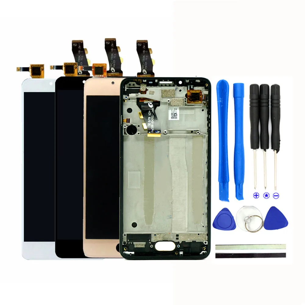 New For Meizu U10 LCD Display + Touch Screen Digitizer Glass With Frame Assembly For Meizu U10 Mobile Phone Parts With Free Tool