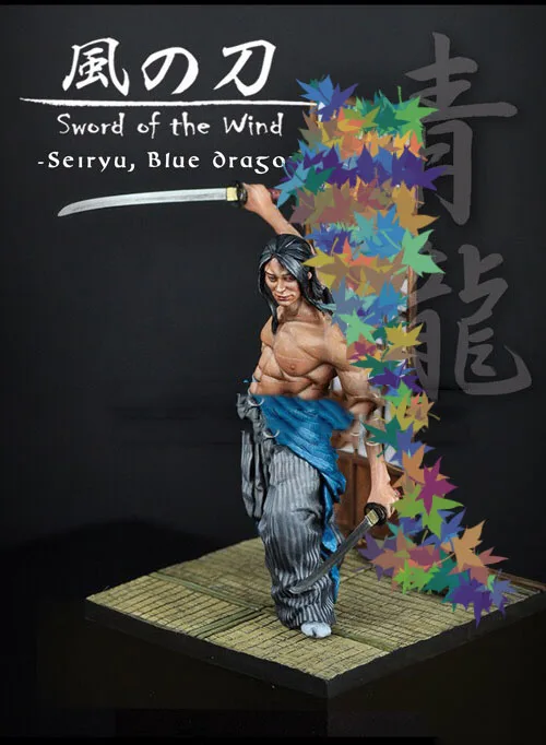 

Unassambled 1/24 75MM ancient man Sword of the Wind 75MM (NOT HAVE window ) Resin figure miniature model kits Unpainted