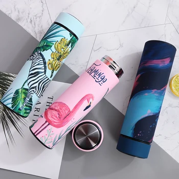 

New Design Double Wall Stainless Steel Vacuum Flasks 500ml Thermos Cup Coffee Tea Milk Travel Mug Thermo Bottle Gifts Thermocup