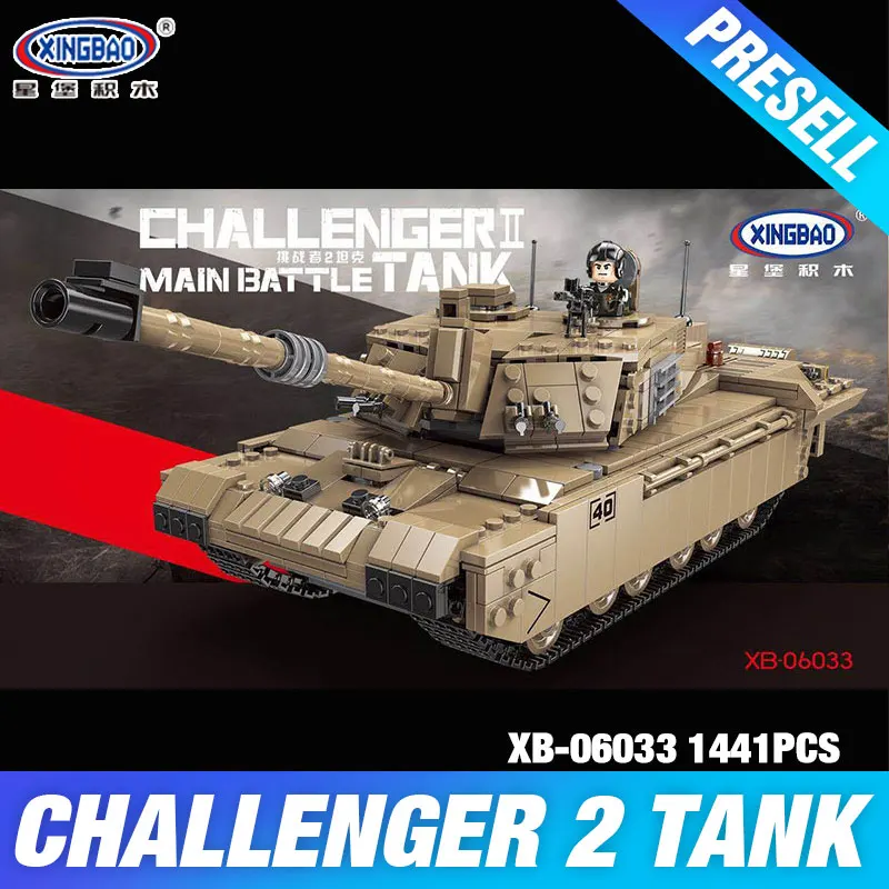 

XINGBAO 06033 Military Series Challenger 2 Tank Toys for Children Building Blocks Bricks Educational Birthday Christmas Gifts