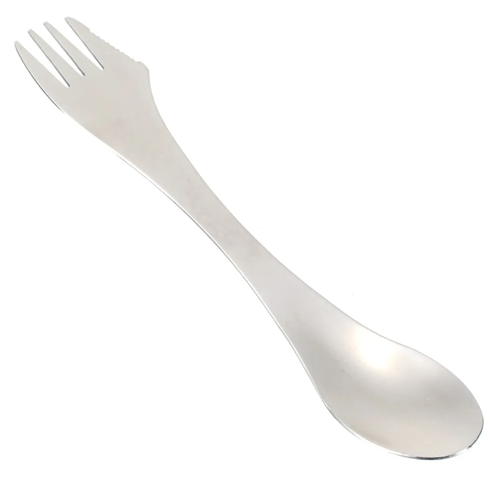 1 шт. 3в1 нержавеющая сталь Spork ложка нож вилка Посуда для наружного кемпинга пикника кухонный инструмент MAYITR