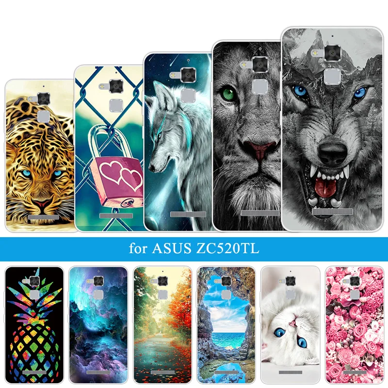 

For Asus Zenfone 5z ZS620KL Wolf Cover Case Soft TPU Phone Silione For Asus ZE551ML ZE500KL ZC554KL ZC553KL ZC520TL ZB500KL